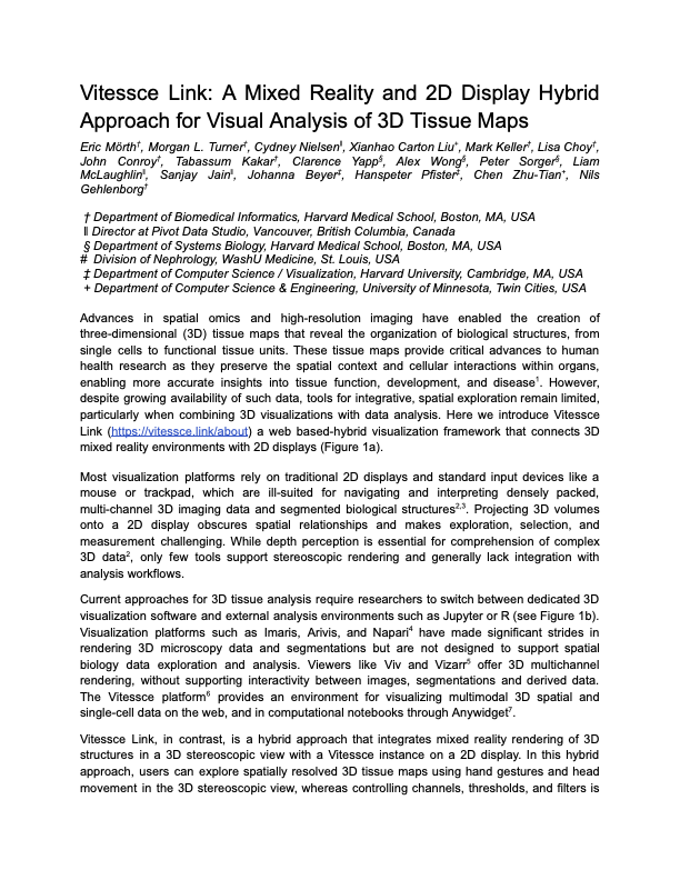Vitessce Link paper first page — Nature Methods 2024